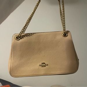 Coach tan adjustable shoulder bag
